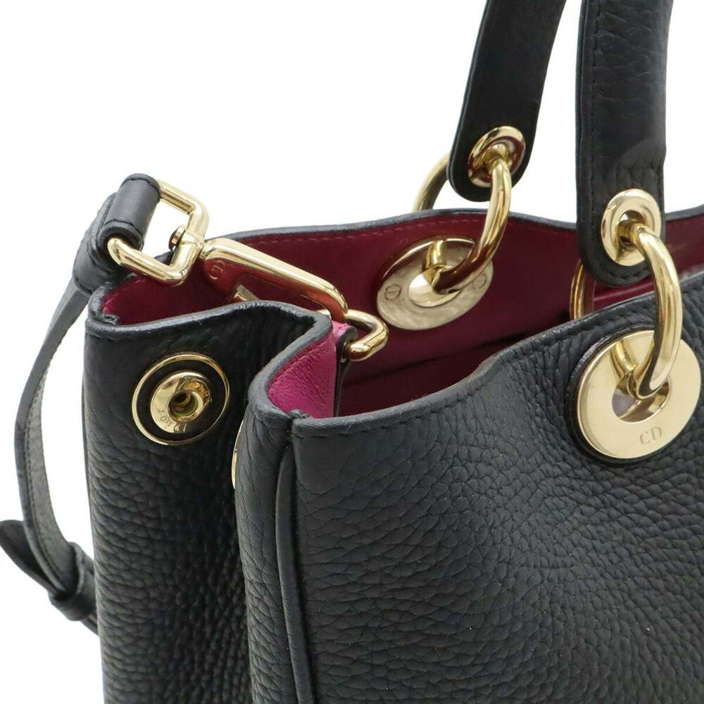 CHRISTIAN DIOR Black Leather Shoulder Bag - Picture 6 of 10